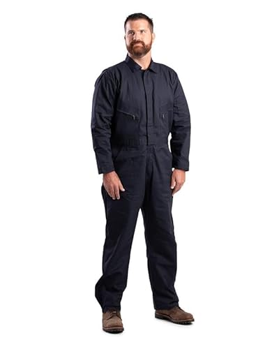 Berne Men's Deluxe Piston Unlined Coverall, Large Regular, Navy #TOP22