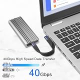 QIANRENON 240 W, USB4.0 C, kąt 90°, PD, szybkie ładowanie, krótki kabel 40 Gb/s, wtyczka USB C na wtyczkę pod kątem prostym, płaski, elastyczny kabel do transmisji danych, do Thunderbolt 3/4, Power