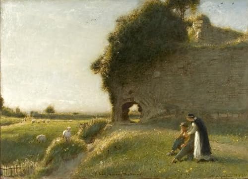 Image sur toile impression tableaux peinture L'amour parmi les ruines Albert Goodwin 60x90