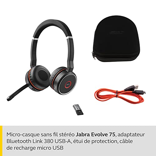 Jabra Evolve 75 MS Casque Stereo sans fil supra-auriculaire – Casque certifié Microsoft avec batterie longue durée… - Les Beatles, Paul McCartney, John Lennon, RIngo Starr, George Harrison Jabra Evolve 75 MS Casque Stereo sans fil supra-auriculaire - Casque certifié Microsoft avec batterie longue durée… – Image 3