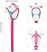 Inflatable Stick Horse Inflatable Horse Head Stick Balloon Funny Stick Horse Toy for Kids Inflatable Horse on a Stick for Birthday Cowboy Party Supplies(37 Inch Pink)