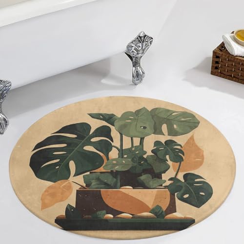Alfombra pequeña lavable para cocina y baño con hojas 6
