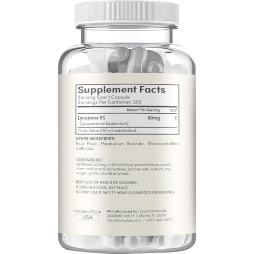 Clear Formulas Extra Strength Lycopene 50mg