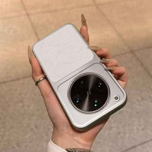 Image of for Oppo Find X9 Ultra 5G Case PU Leather Texture Shockproof TPU Protective Phone Cover - White