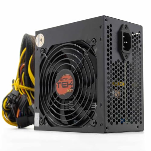 Alimentation ATX 500W 80+ PC fixe noir connecteur SATA IDE Simpletek 24 pin