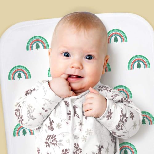 Azeeda 'Christmas Rainbow' Baby Burp/Wash Cloth (BC00029902)2