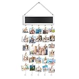 Grande Capacité et Flexibilité pour Votre Collection — Avec 30 clips et 4 mini aimants, vous avez d'innombrables possibilités pour afficher vos photos, cartes postales ou notes de manière élégante. Ce mur photo deviendra le point focal de votre décoration – créatif, flexible et fonctionnel.