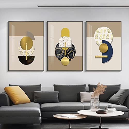 Affiches impression géométrique lot de 3 toiles d'art abstrait minimaliste 30x45cm