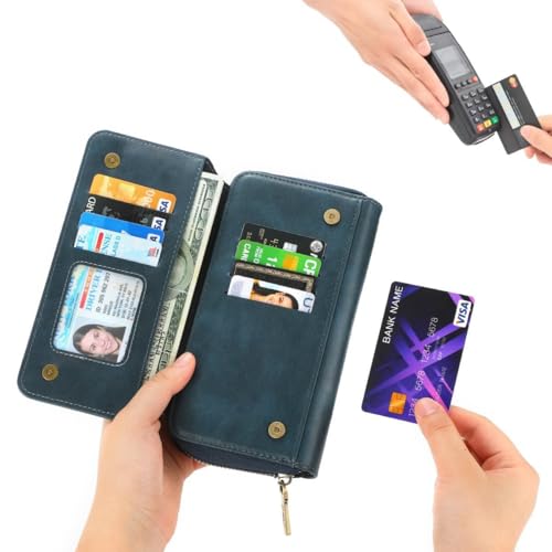 Housse portefeuille iPhone 16 Plus cuir marron à rabat aimanté - 7
