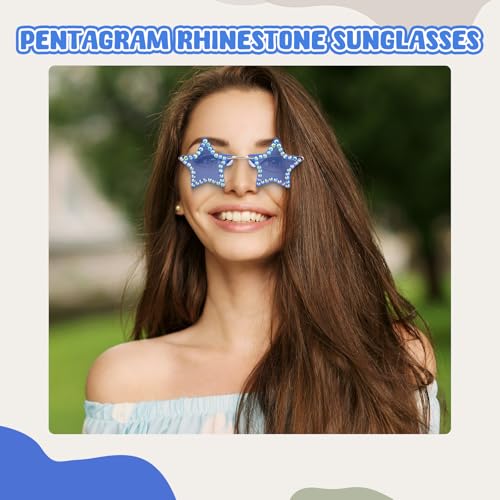 Rimless Star Shape Sunglasses Fashion Glasses Women Men Party Christmas Cosplay Glasses Pentagram Sunglasses4