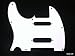 Custom 3 Ply Left-Handed Guitar Pickguard For Nashville Tele -WHITE (B10)