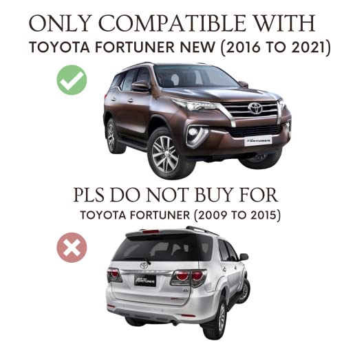 Image of Autofact Magnetic Car Sunshades Compatible with Toyota Fortuner (2016 to 2024) (Set of 4) - Easy Installation, UV Protection, Keeps Car Cool (Front 2 with Zippers, Rear 2 Without Zippers)