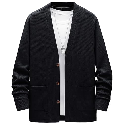5351 pour Les hommes long cardigan v系 Men's Long V-Neck Cardigan Knitwears Wool Blend Cable Knit Slim
