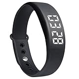 OKSPORT Smart Bracelet Watch Fitness Sports Activity Tracker Pedometers Long Standby Display Steps Distance Calories Burned Temperature Timer Health Sleep Monitor (Black)