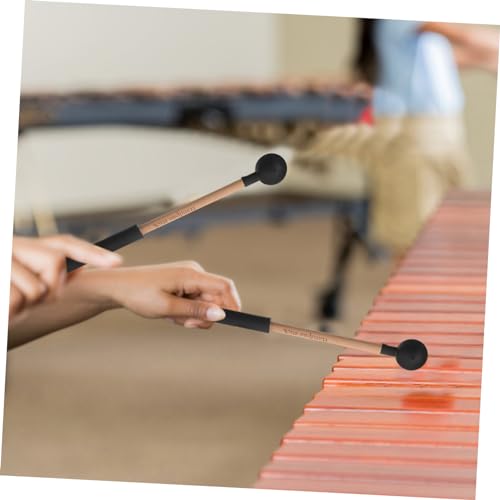 2 baquetas largas madera y goma para percusión miniatura 7