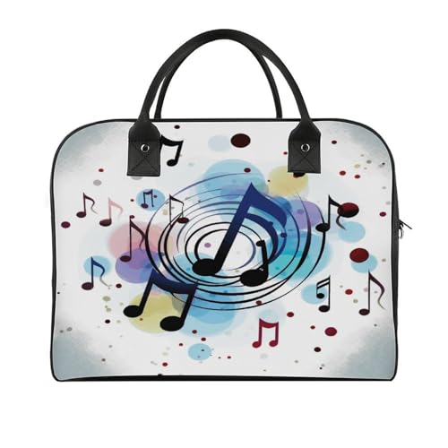 Maletín liviano para laptop con notas musicales miniatura 1