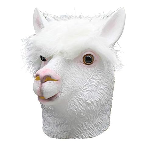 HAORONG Novelty Latex Head Mask Costume Party Mask Animal Alpaca Party Story Cover