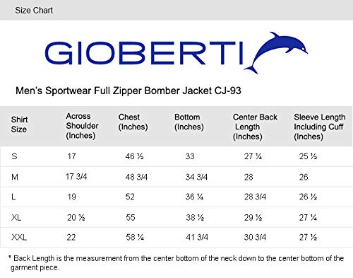 Gioberti Men's 100% Cotton Sportwear Full Zipper Twill Bomber Jacket, Olive, M #TOP3