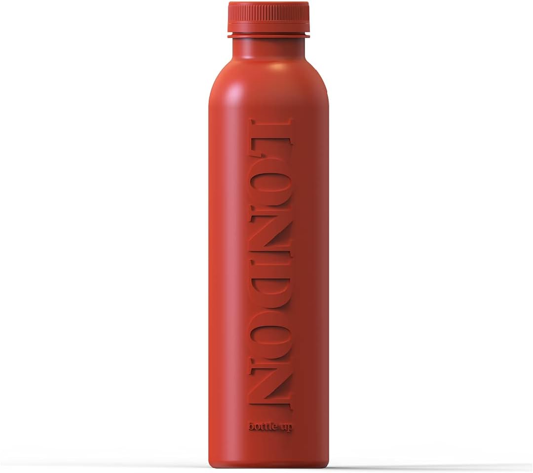 Bottle Up London Red, 500ml Reusable Water Bottle, Bottle Made From