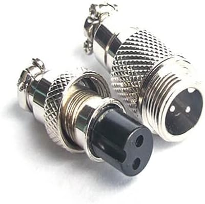 5sets GX12 2 Pin Connector Male to Female Plug Docking Cable Straight Plug