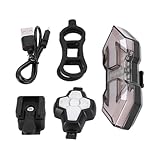 Modes d'Éclairage Adaptatifs : Doté d'une télécommande sans fil, ce feu arrière de vélo intelligent prend en charge la commutation adaptive des modes, offrant commodité et visibilité accrue aux cyclistes circulant sur des terrains variés ou en ville, à toute heure de la journée.