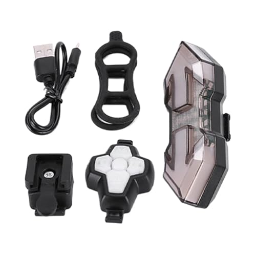 Tyinerc Luz Trasera de Bicicleta Inteligente,5 Modos Super Brillante Impermeable Recargable,Control remoto Inalámbrico para Faro Trasero de Bicicleta | Seguridad Ciclismo Noche Carretera Montaña