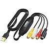 USB2.0 Video Capture, Supports 1080P, Video/VHS NTSC/PAL PC Acquisition Video Capture Board for Windows & Mac