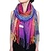 Neelamvar Fashion Colorful flowers Jacquard cotton pashmina Women Wrap Shawl tassels Scarves 75