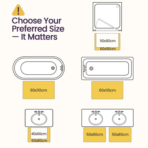 DEXI Bath Mat 40 x 60 cm, Extra Soft Absorbent Microfiber, Non-Slip Washable Rugs for Shower Floor, Bathmat Bathroom Accessories Decor, Turquoise