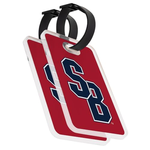 Desert Cactus Stony Brook University Luggage Tag – Official SBU Seawolves 2 Pack Travel ID Label for Suitcases, Bags, and Carry-Ons (2-Pack Acrylic Luggage Tag A)