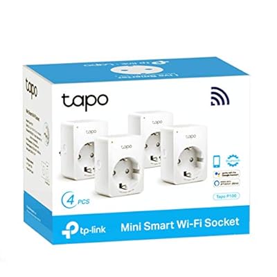 Tp link tapo p100 4 pack mini enchufe inteligente wi fi optimo para programar el encendidoapagado y ahorrar energia no necesita hub compatible con alexa y google home