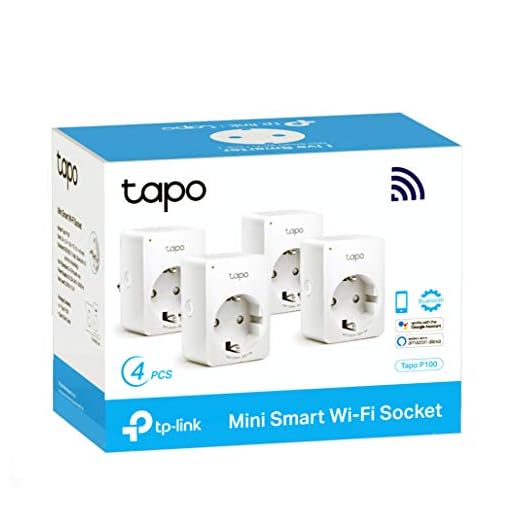 TP-Link Tapo P100 (4-Pack) - Mini Enchufe Inteligente Wi-Fi, óptimo para programar el encendido/apagado y ahorrar energía, no necesita HUB, compatible con Alexa y Google Home