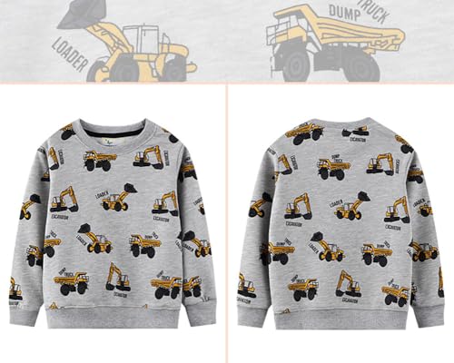 Boys Sweatshirts Casual Sweatshirts Cotton Sweatshirts Long Sleeve T-shirts Crew Neck Cartoon Tops for Boys-5334