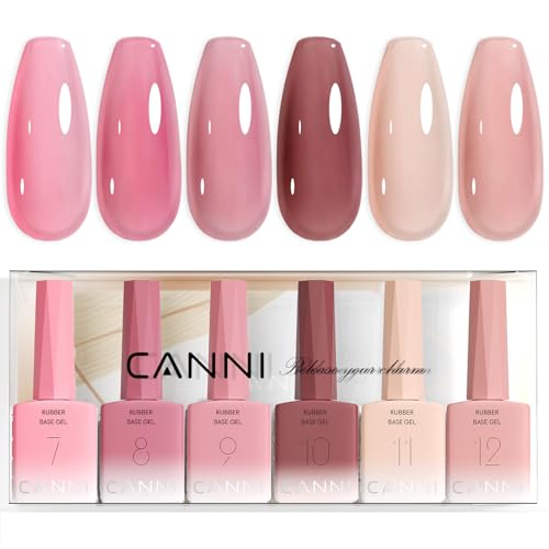 CANNI Vernis à Ongles Gel Semi Permanent Rubber Base rose violet marron nude Couleur Gel Nail Polish Manucure