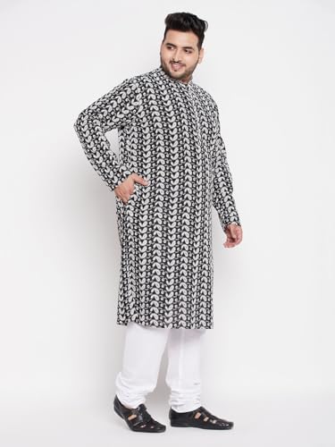 Image of Vastramay Plus Men's Pure Cotton Kurta Pyjama Set for Navratri