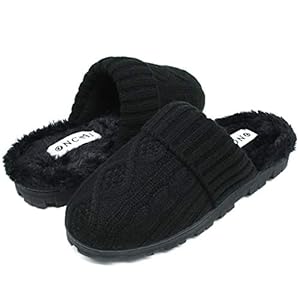 ONCAI Dames-House-Slippers-Fluffy-Sloffen-Voor-Dames Wol Zacht Fleece Indoor en Outdoormet Winter Bont Huispantoffels Gevoerd Traagschuim Ademend Huis Schoenen voor Vrouwen