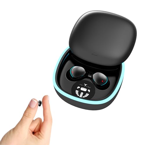 Image of Wireless Bluetooth Small Invisible Mini Earbuds in Ear ENC Noise Cancelling Soft Headphones Micro Ear Buds for Smaller Ears Hidden Tiny Earphones with Mic for iPhone Android Work Sleep Sports