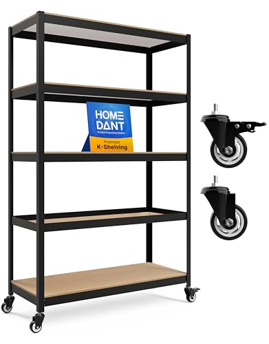 HOMEDANT 5-Tier Rolling Metal Cart