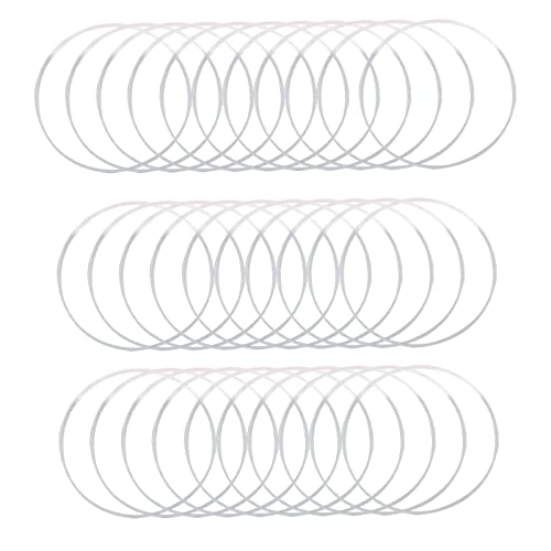 Colaxi Watch Gasket i Ring Glass Gasket Waterproof Assorted White Gasket Seal Washers for Watch Glass 1.0mm-1.2mm Home Watchmaker Professional Use, 31Pcs 25-40mm