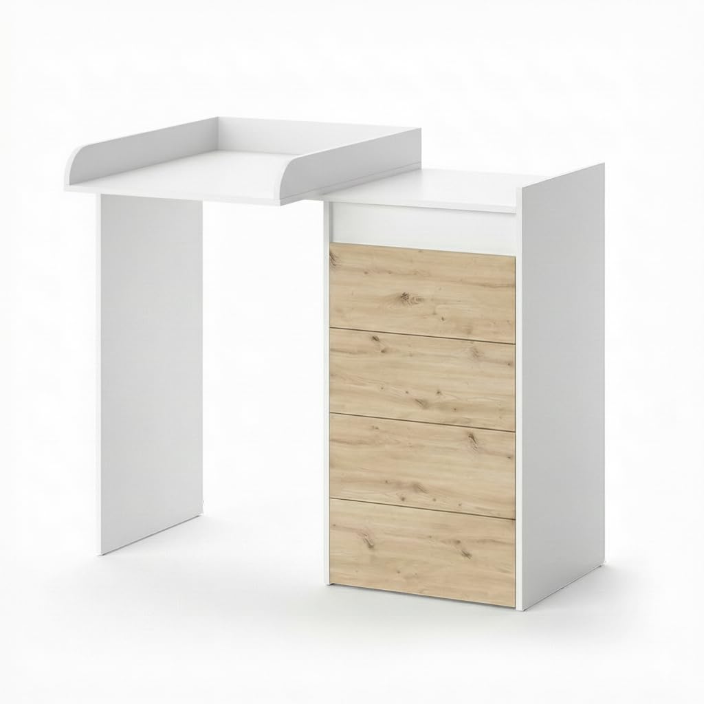 MRBLS_HOME Wasmachinekast, 96 x 88,5 x 62 cm (b x h x d), bovenbouwkast met opbergruimte voor droger of apparaten, kast voor wasmachine, droogkast ( retro eiken