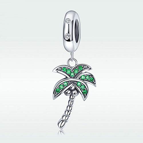 Fan Charm 925 Sterling Silver Snow Charm Key Charm Coconut Palm Tree Charm Love Charm for Pandora Charm Bracelet2