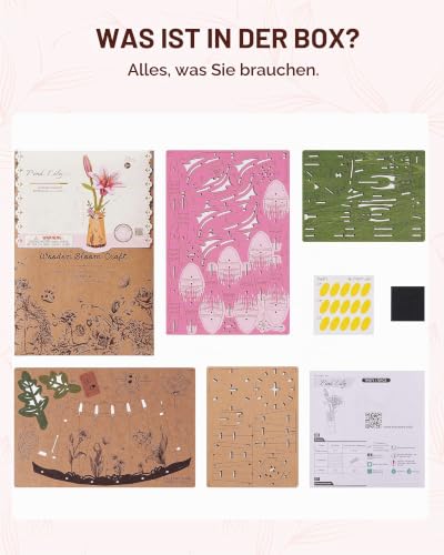 ROBOTIME 3D Holzpuzzle Künstliche Blumen Modellbausätze für Erwachsene zum Bauen, Kreative Wohnkultur, Accessoires Wohnzimmer… – Ansicht 6