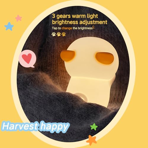 Image of Led Cute Cat Night Light, 7 Colors Dimmable Timer Bedside Lamp, Touch Control Night Lamp for Kids Adults, Used for Camping Party Room Decor (Cat)