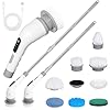 Brosse Nettoyage Electrique, 9 en 1 Brosse Rotative Nettoyage avec Ajustable, 8 TêTes 3 Vitesse Electric Cleaning Brush, Nettoyage Salle de Bain pour Baignoire, Toilettes, Cuisine