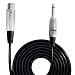 1/4" to XLR Audio Connection Cord - 1/4 Inch Phono To XLR Female 15 ft 12 Gauge Black Heavy Duty Professional Speaker Cable Wire - Delivers Sound - Pyle Pro PPMJL15