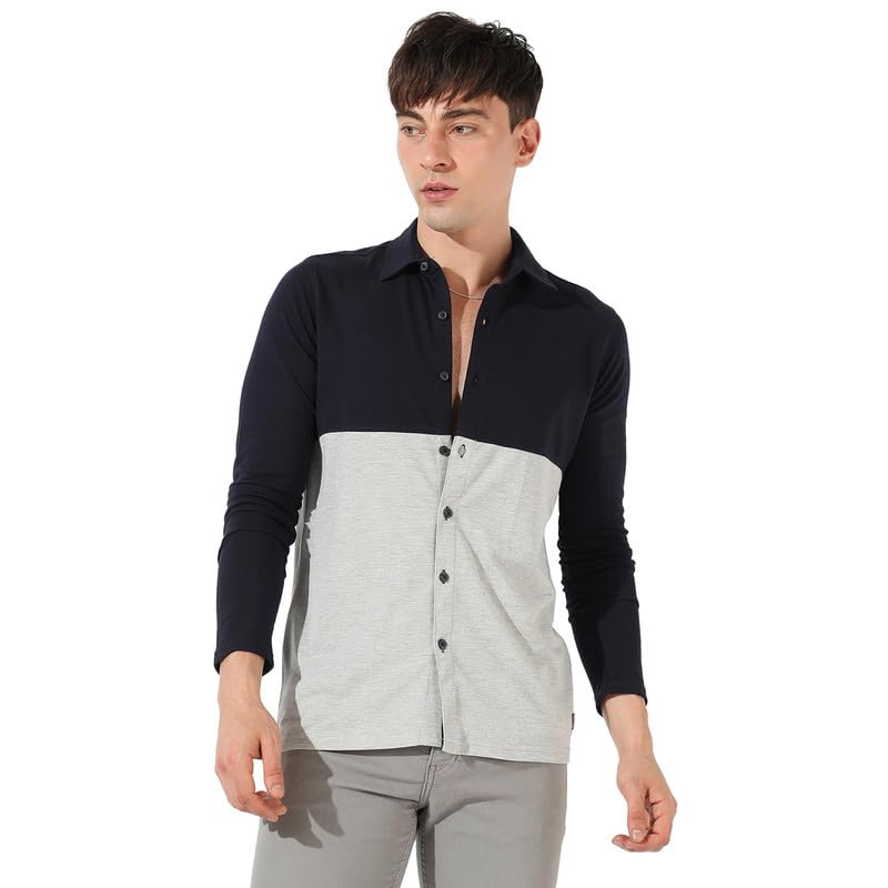 Image of CAHOOT Men's Shirt for Casual Wear | Spread Collar | Short Sleeve | Regular Fit | Button Closure | Shirt Crafted with Comfort Fit for Casual Wear