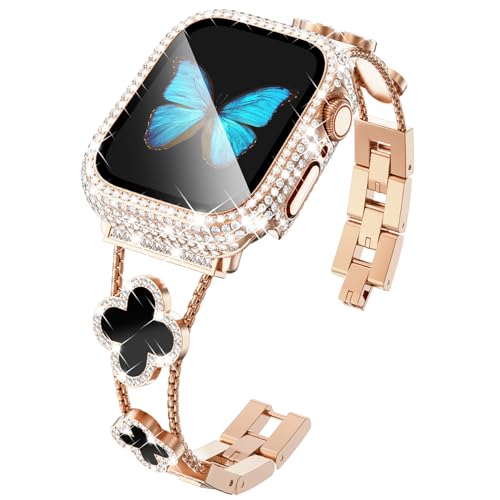 Bracelet trèfle Apple Watch 38mm idéal pour briller en soirée comme au bureau
