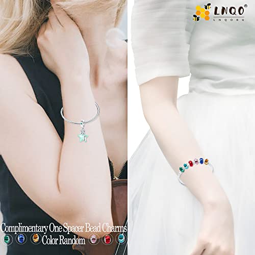 LNQOBU 925 Sterling Silver Charms Color-changing Chameleon Dangle Charm Beads Glow in the Dark Charme fits Pandora Bracelets and Necklace Jewelry Gift for Women4