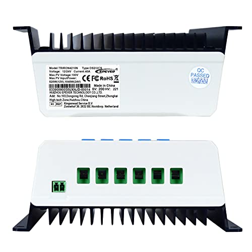 EPEVER MPPT Charge Controller 40A 12V/24V Auto Max PV 100V 520W/1040W Solar Panel Charge Regulator DS2+UCS Intelligent Modular-Designed Upgraded for Solar System - Thumbnail 5