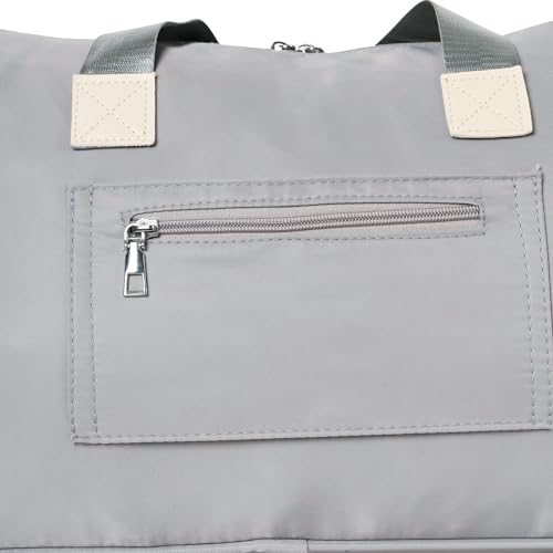 Image of Furn Aspire Lightweight Waterproof Sports Fitness Gym Duffel Yoga Weekend Travel Bag with Separate Shoes Compartment & Wet Pocket Men & Women (J. Grey)